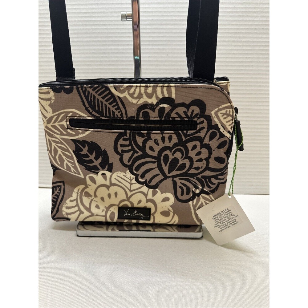 Vera Bradley‎ Lighten Up Zip Crossbody Retired Rare Style Tan Baroque NWT